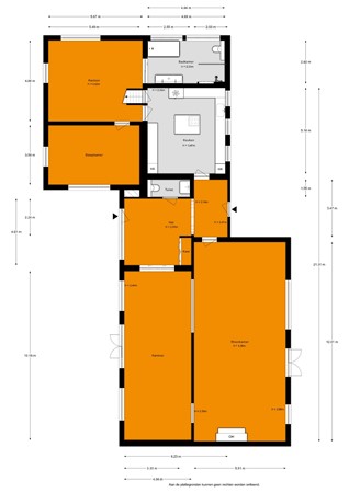Floorplan - Voorweg 167, 2376 BD Nieuwe Wetering